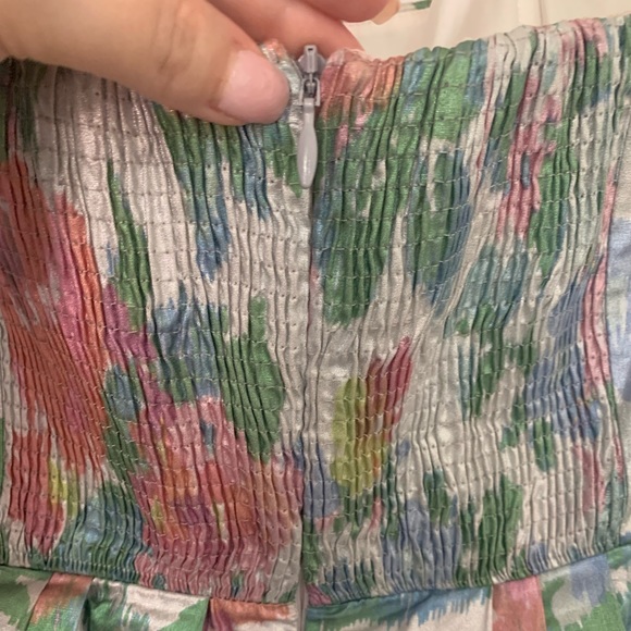 Strapless Floral Mini Ball Gown Dress - Picture 4 of 5